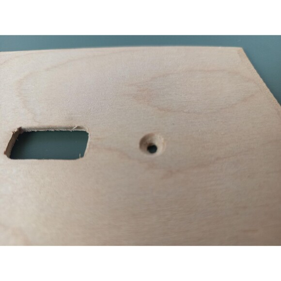 Lot Of Four (4) Raw Wood Single Light Switch Covers Large Old New Stock - Picture 9 of 10